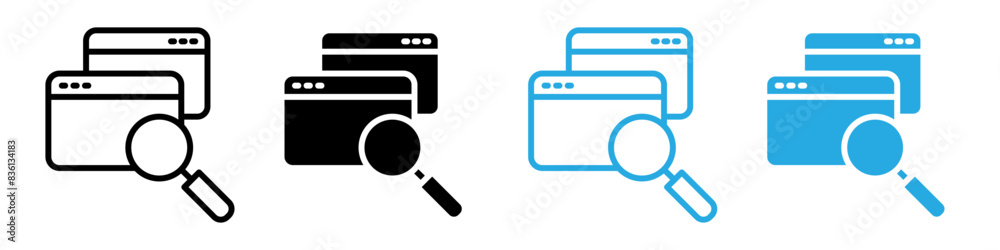 Web search icon logo set vector Web search icon logo set vector