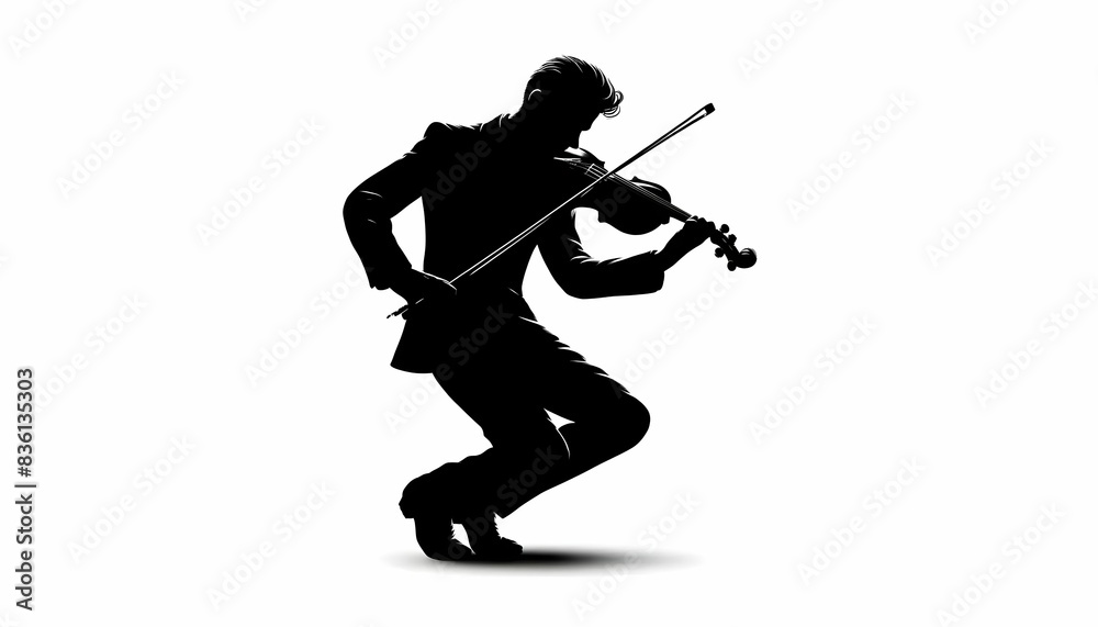 Shadow of a violin person Shadow of a violin person