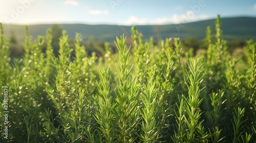 rosemary field dense bushes pic