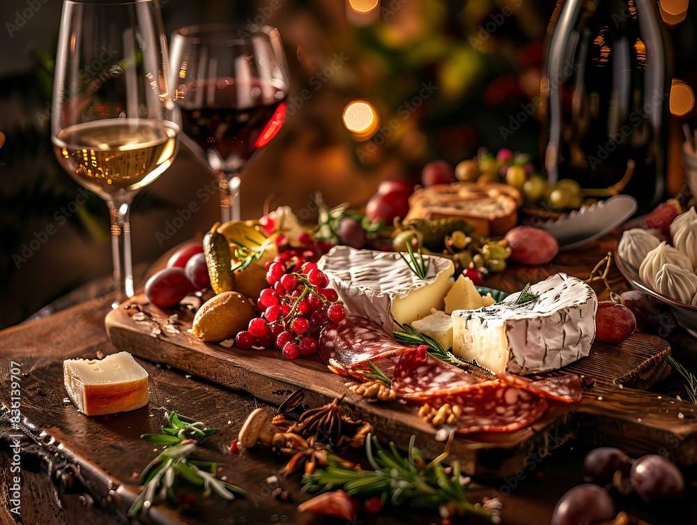 Close up of a cheese board