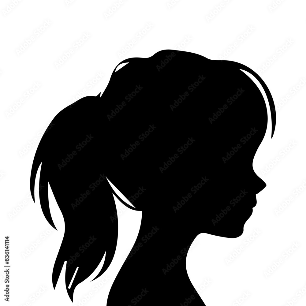 Hair Style Woman Silhouette Illustration Hair Style Woman Silhouette Illustration