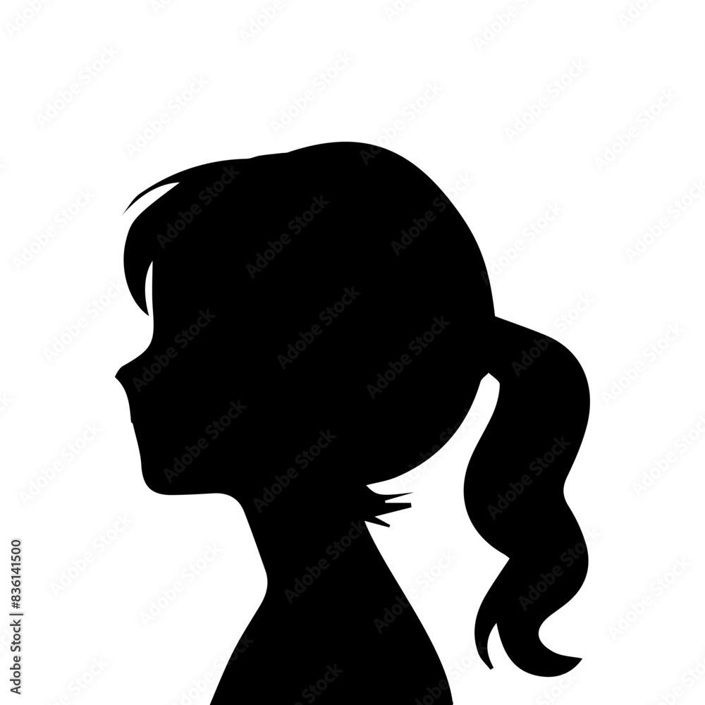 Hair Style Woman Silhouette Illustration Hair Style Woman Silhouette Illustration