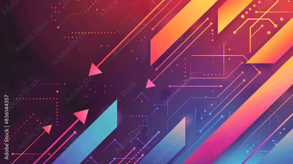 abstract arrows pointing in various directions on a gradient background abstract arrows pointing in various directions on a gradient background