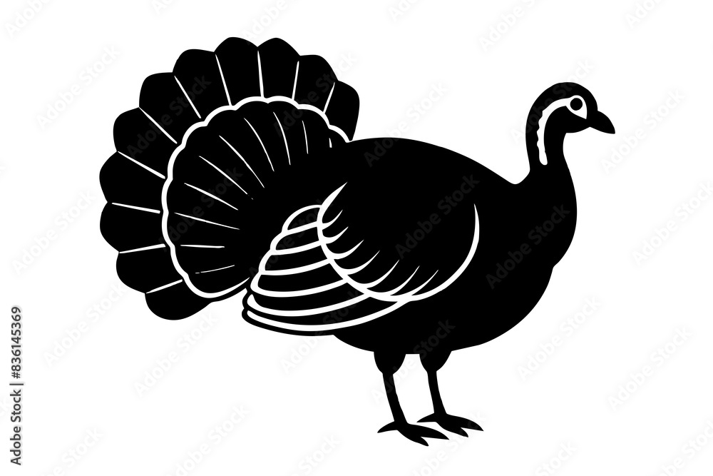 turkey silhouette vector illustration turkey silhouette vector illustration