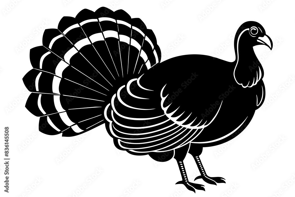 turkey silhouette vector illustration turkey silhouette vector illustration