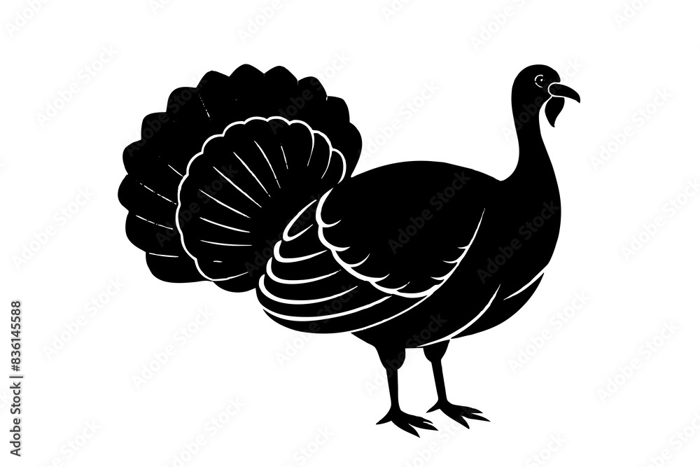 turkey silhouette vector illustration turkey silhouette vector illustration