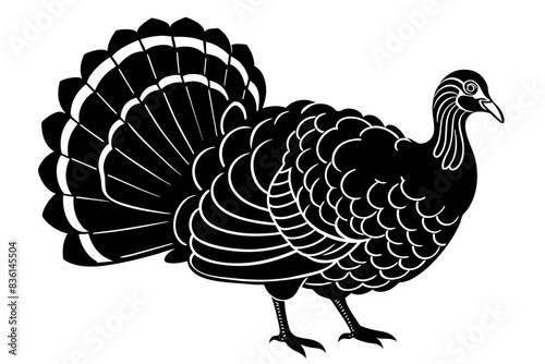 turkey silhouette vector illustration