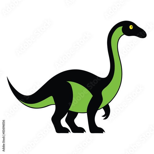Solid color Chilesaurus animal vector design