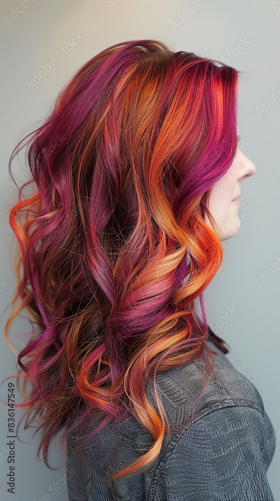Naklejka premium Inspire hair colour for woman hair