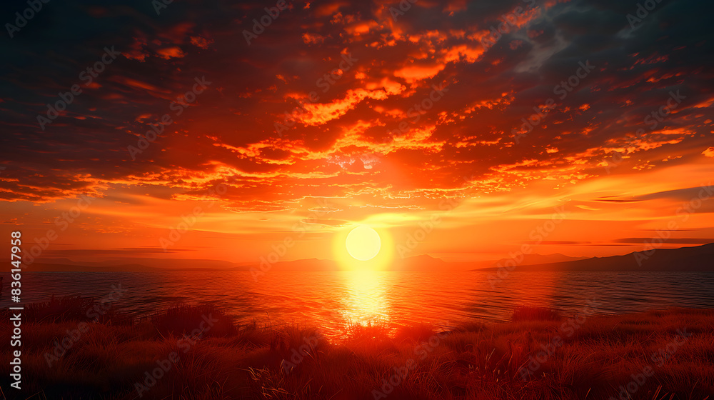 Fototapeta premium red sunset