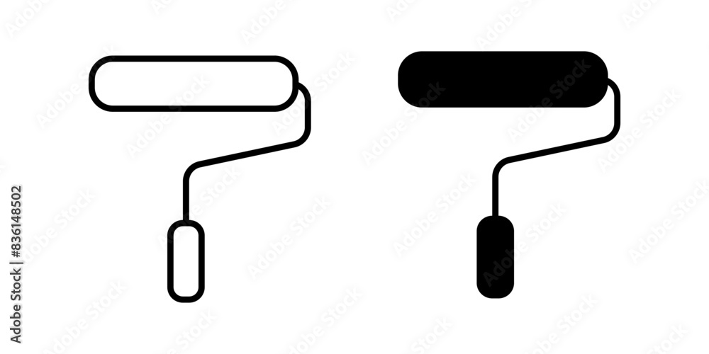 Paint roller Icon. Symbol isolated white background. vector illustration. color editable. Paint roller Icon. Symbol isolated white background. vector illustration. color editable.