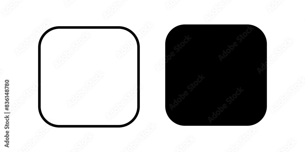 Square Icon. Symbol isolated white background. vector illustration. color editable. Square Icon. Symbol isolated white background. vector illustration. color editable.
