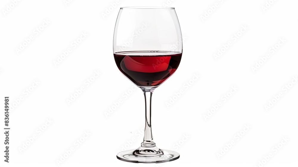 Red wine in a glass isolated on white background - realistic photo image - with clip path Red wine in a glass isolated on white background - realistic photo image - with clip path