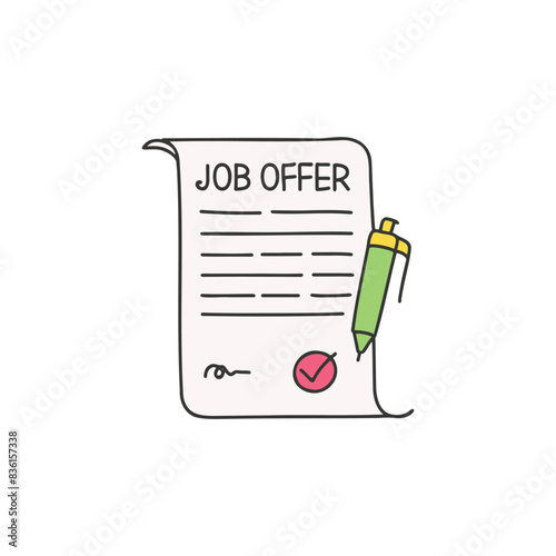 Illustration of Job offer letter 
