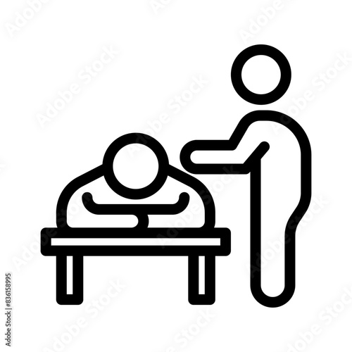 3 massage line icon illustration vector graphic