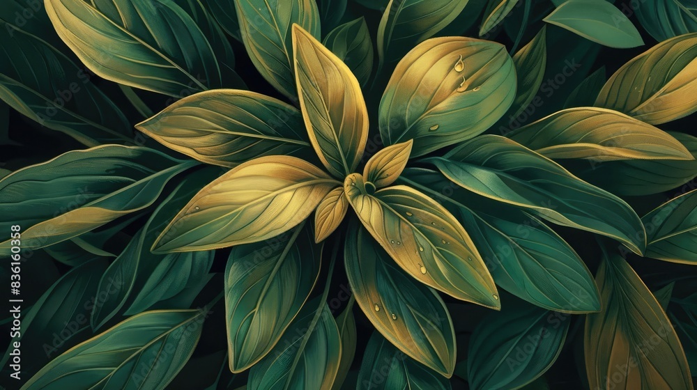Close-up of vibrant green leaves with a touch of yellow, showcasing nature's beauty and rich textures, perfect for botanical and natural-themed projects. Close-up of vibrant green leaves with a touch of yellow, showcasing nature's beauty and rich textures, perfect for botanical and natural-themed projects.