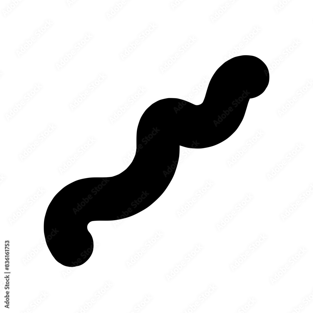Curly bold lines brush strokes. Vector design resembling scribbled brush strokes. Hand-drawn curved lines of marker. Curly bold lines brush strokes. Vector design resembling scribbled brush strokes. Hand-drawn curved lines of marker.