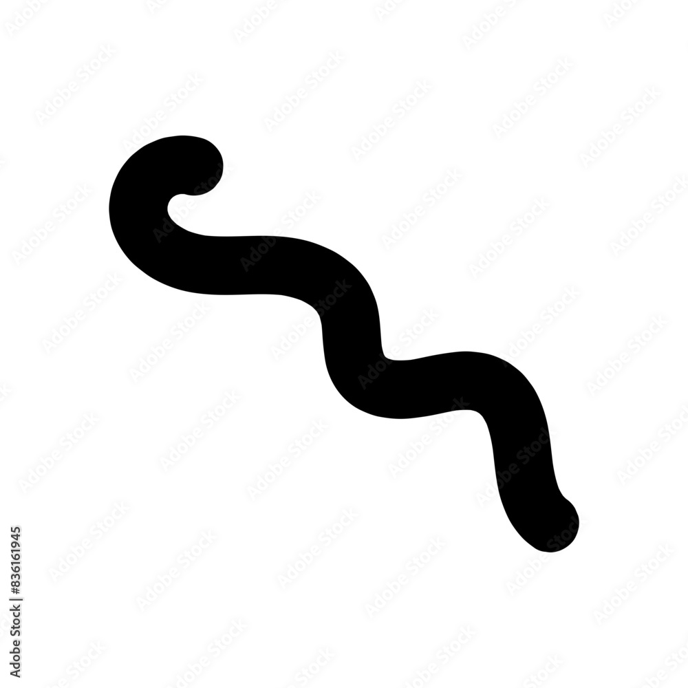 Curly bold lines brush strokes. Vector design resembling scribbled brush strokes. Hand-drawn curved lines of marker. Curly bold lines brush strokes. Vector design resembling scribbled brush strokes. Hand-drawn curved lines of marker.