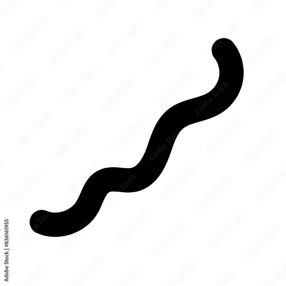 Fototapeta premium Curly bold lines brush strokes. Vector design resembling scribbled brush strokes. Hand-drawn curved lines of marker.
