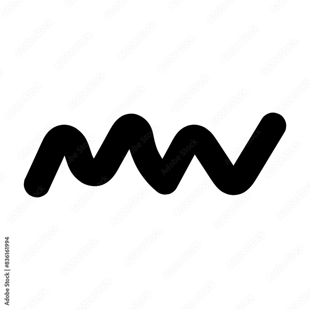 Curly bold lines brush strokes. Vector design resembling scribbled brush strokes. Hand-drawn curved lines of marker. Curly bold lines brush strokes. Vector design resembling scribbled brush strokes. Hand-drawn curved lines of marker.