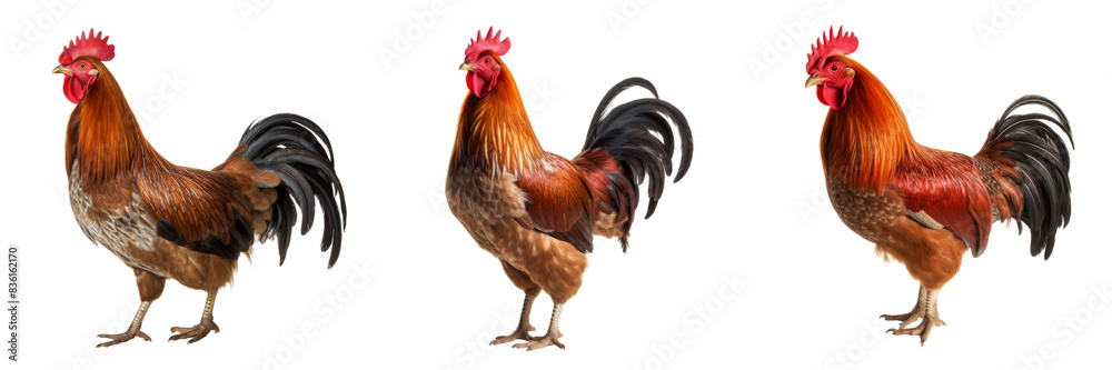 Rooster isolated on transparent or white background Rooster isolated on transparent or white background