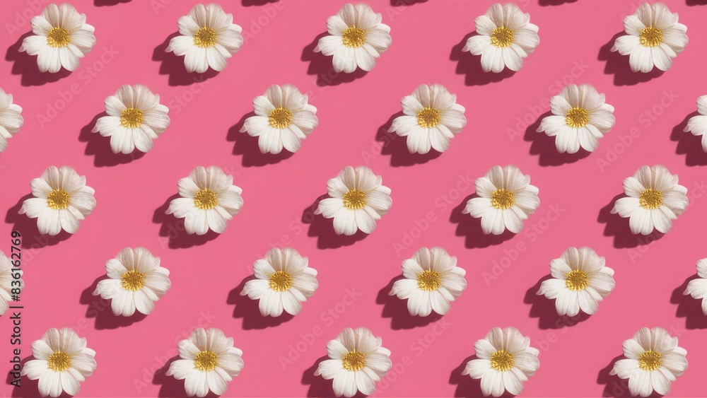 Repetitive Daisy Arrangement for Graphic Design Repetitive Daisy Arrangement for Graphic Design