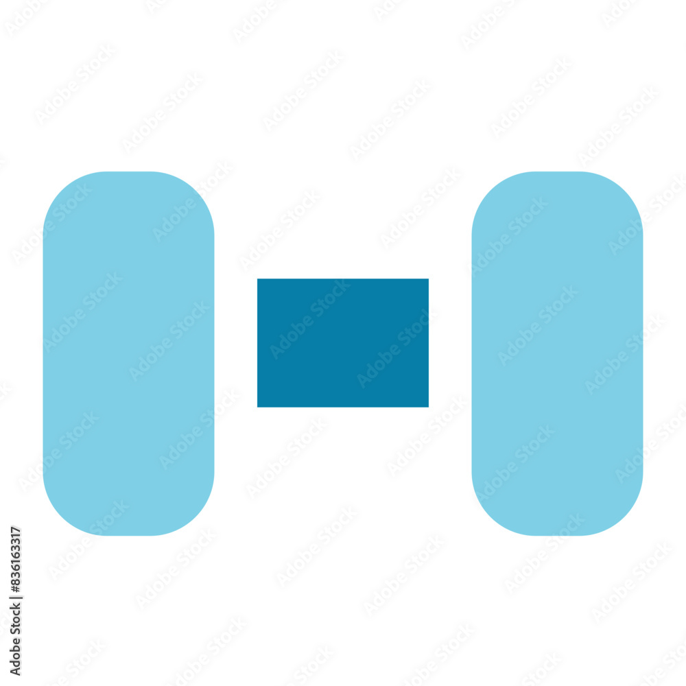 dumbbell icon for illustration