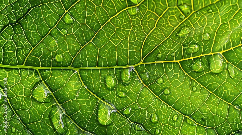 Dew drops on a bright green leaf, captured in pristine detail. Dew drops on a bright green leaf, captured in pristine detail.