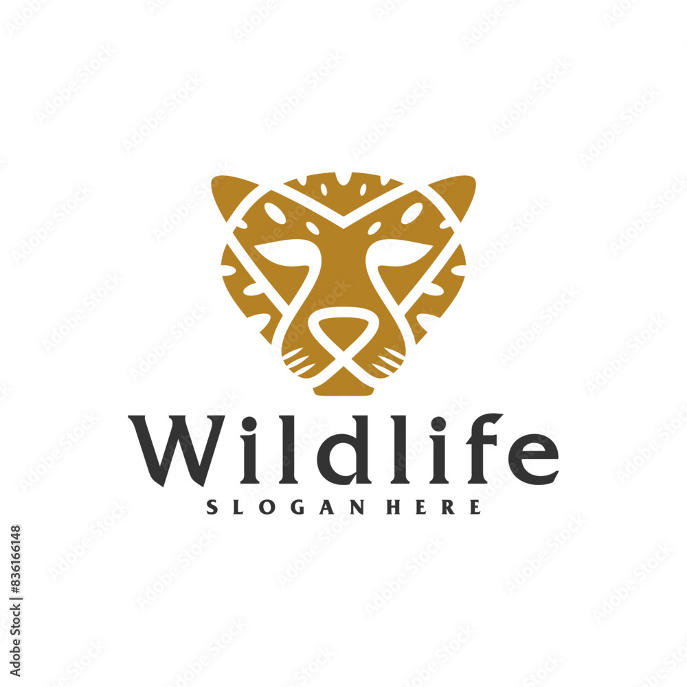 Cheetah logo vector template, Creative Cheetah head logo design concepts