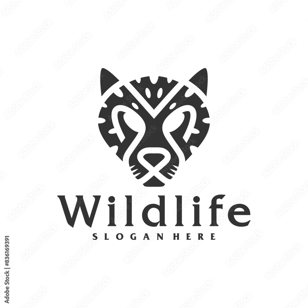Cheetah logo vector template, Creative Cheetah head logo design concepts Cheetah logo vector template, Creative Cheetah head logo design concepts