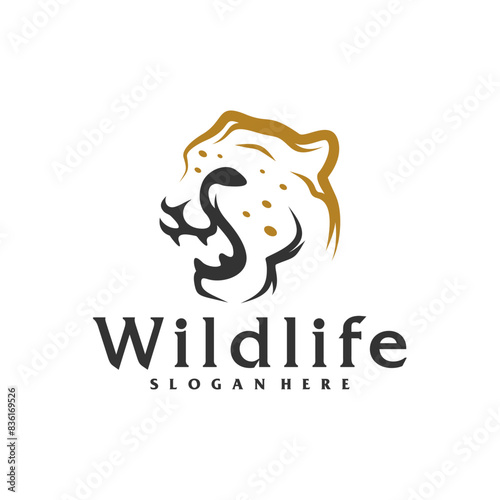 Cheetah logo vector template, Creative Cheetah head logo design concepts