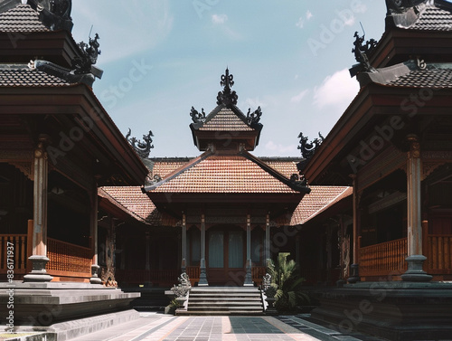 Indonesian architecture house castle