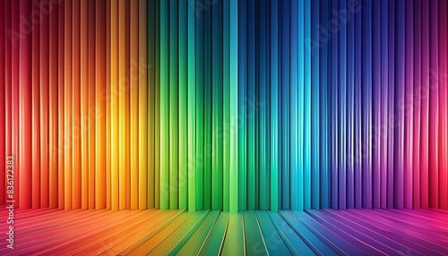 Rainbow colored background with vertical lines