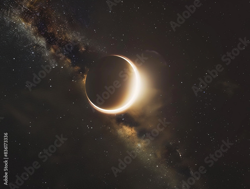 solar eclipse from space view