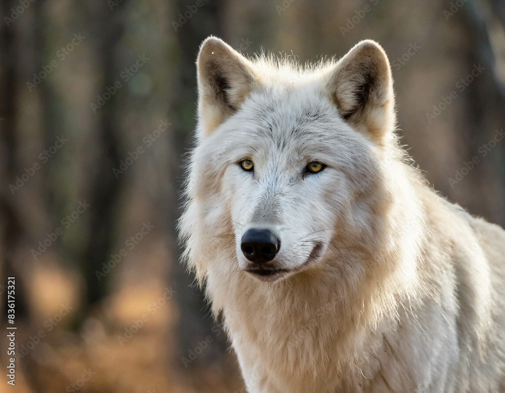 Weißer Wolf in der Wildniss