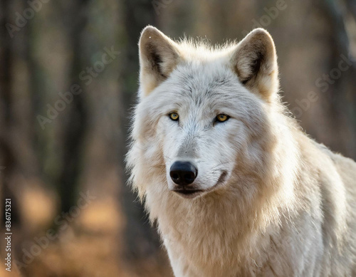 Wei  er Wolf in der Wildniss