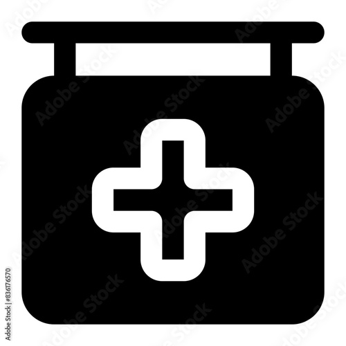 hospital icon for illustration