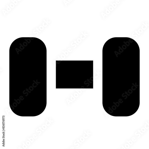 dumbbell icon for illustration