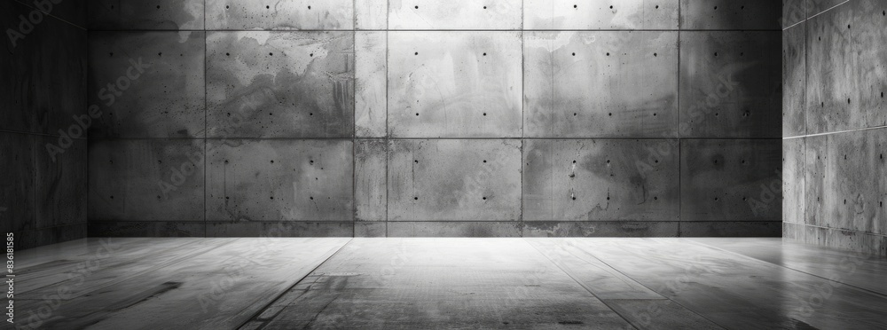 empty concrete wall background, interior of room with space for product presentation. empty concrete wall background, interior of room with space for product presentation.
