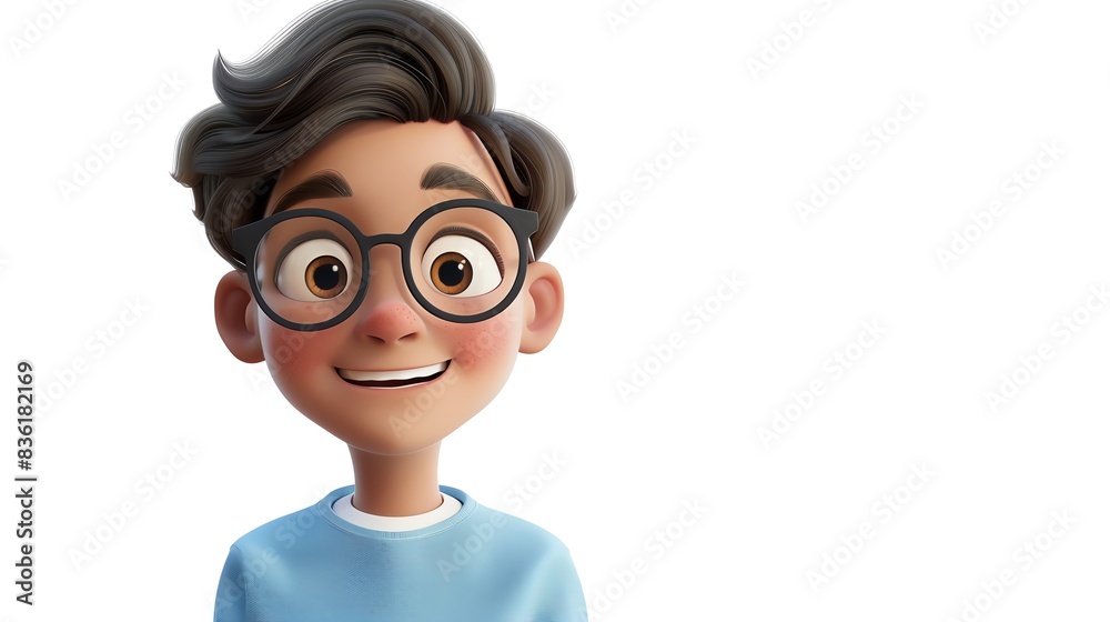 Stylized 3D cartoon young boy as a personal assistant, no logo, white background, high quality 8k Stylized 3D cartoon young boy as a personal assistant, no logo, white background, high quality 8k