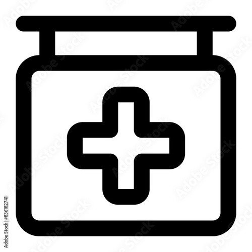 hospital icon for illustration