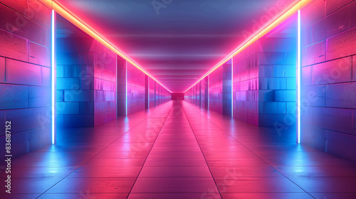 LED strip lights transforming ordinary hallways into vibrant, dynamic spaces. © Shamim