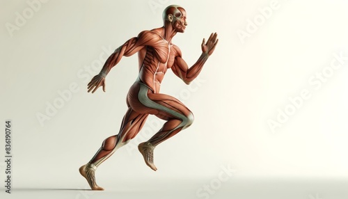 Scientific Illustration of Running Muscles