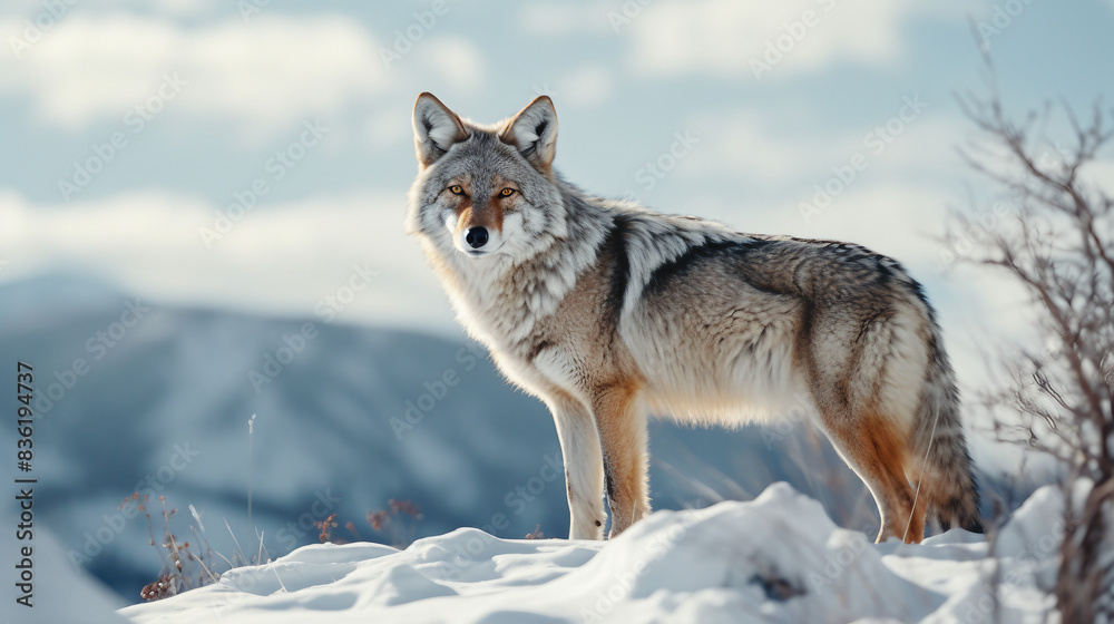 Naklejka premium wolf in winter