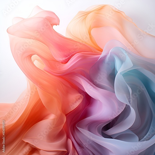 Abstract wave pattern in vibrant colors flowing smoothly, 
