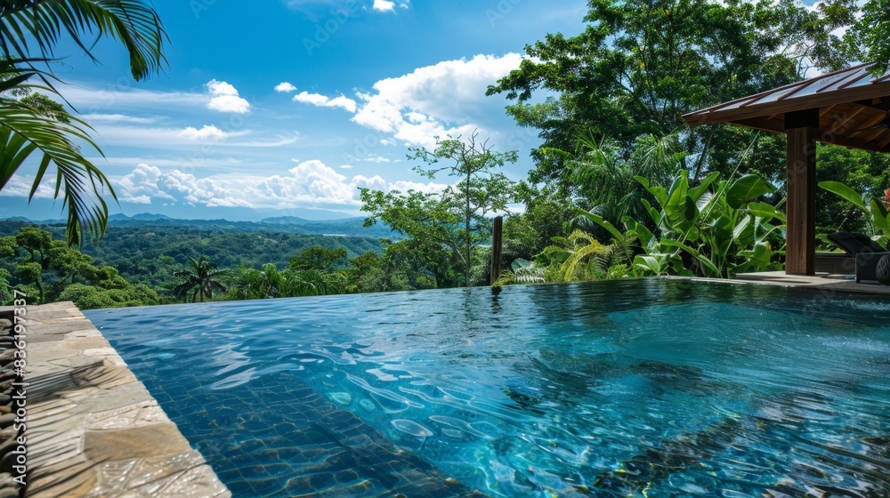 Serene Infinity Pool Oasis in Jungle Paradise - Tranquil Escape with Breathtaking Views