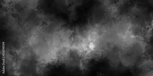 Abstract aromatherapy black smoke isolated white background. Steam Mist Fog and Dust Particles. Modern Dark and Dramatic Storm with gray smoky clouds.