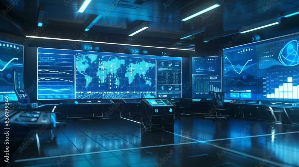 A high-tech control room with holographic displays shows rising interest rates, and analysts watch closely. A high-tech control room with holographic displays shows rising interest rates, and analysts watch closely.