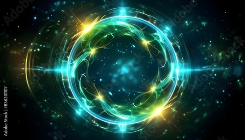 Abstract Glowing Energy Orb