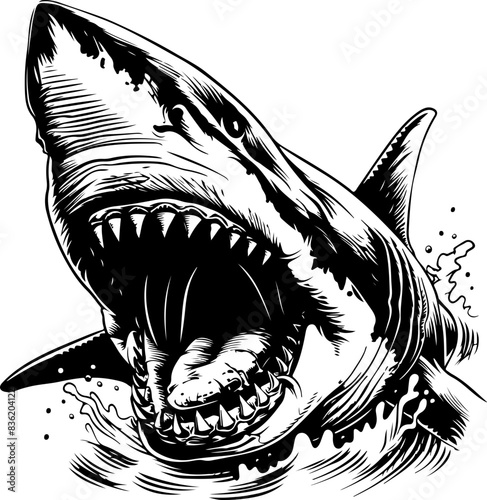 Shark Attack Illustration